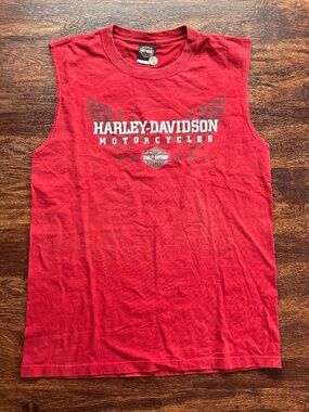 Vintage Y2K Harley Davidson Red Tank Top